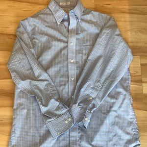 Men's Button-down, Blue/Yellow